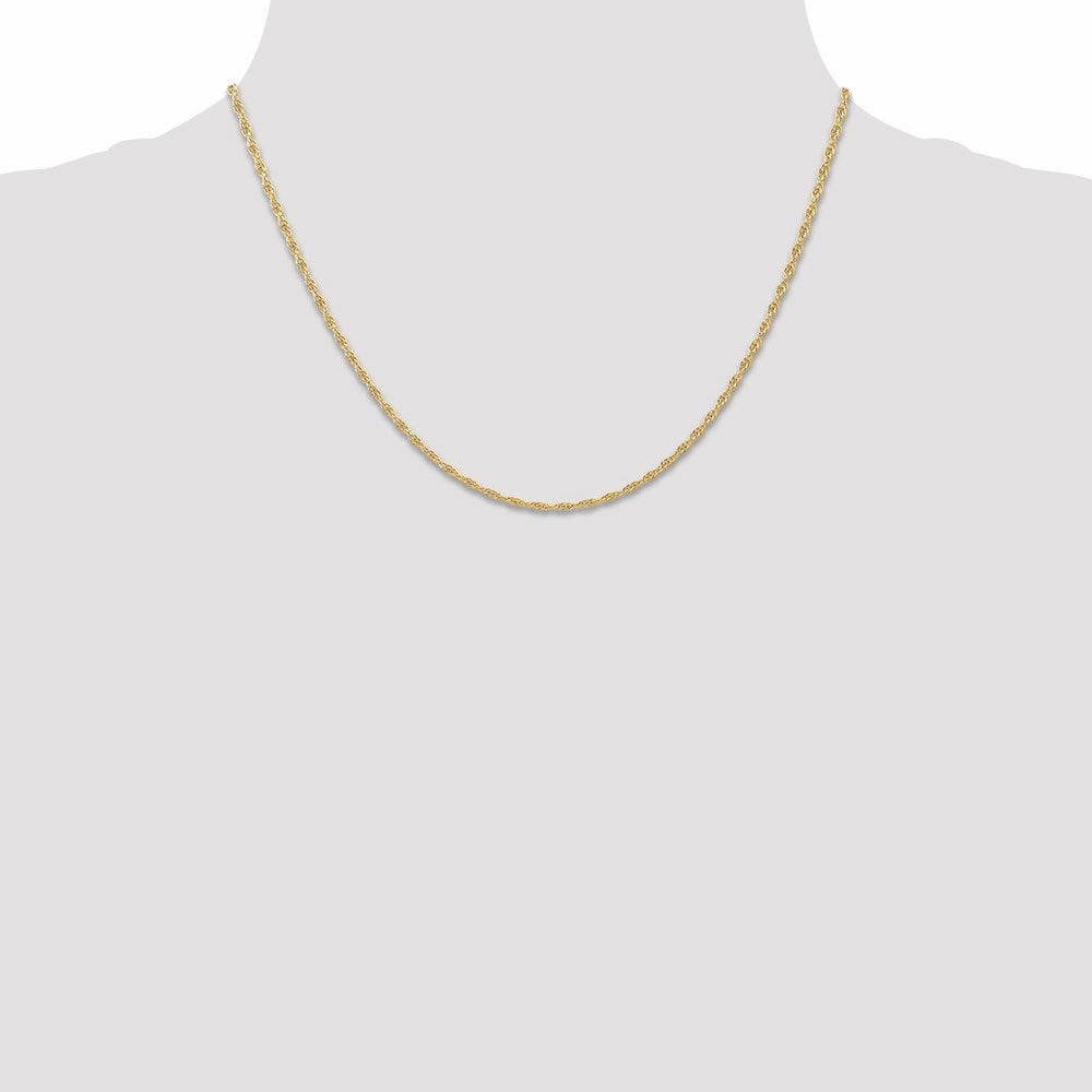 14K 1.55mm Carded Cable Rope Chain | 11RY