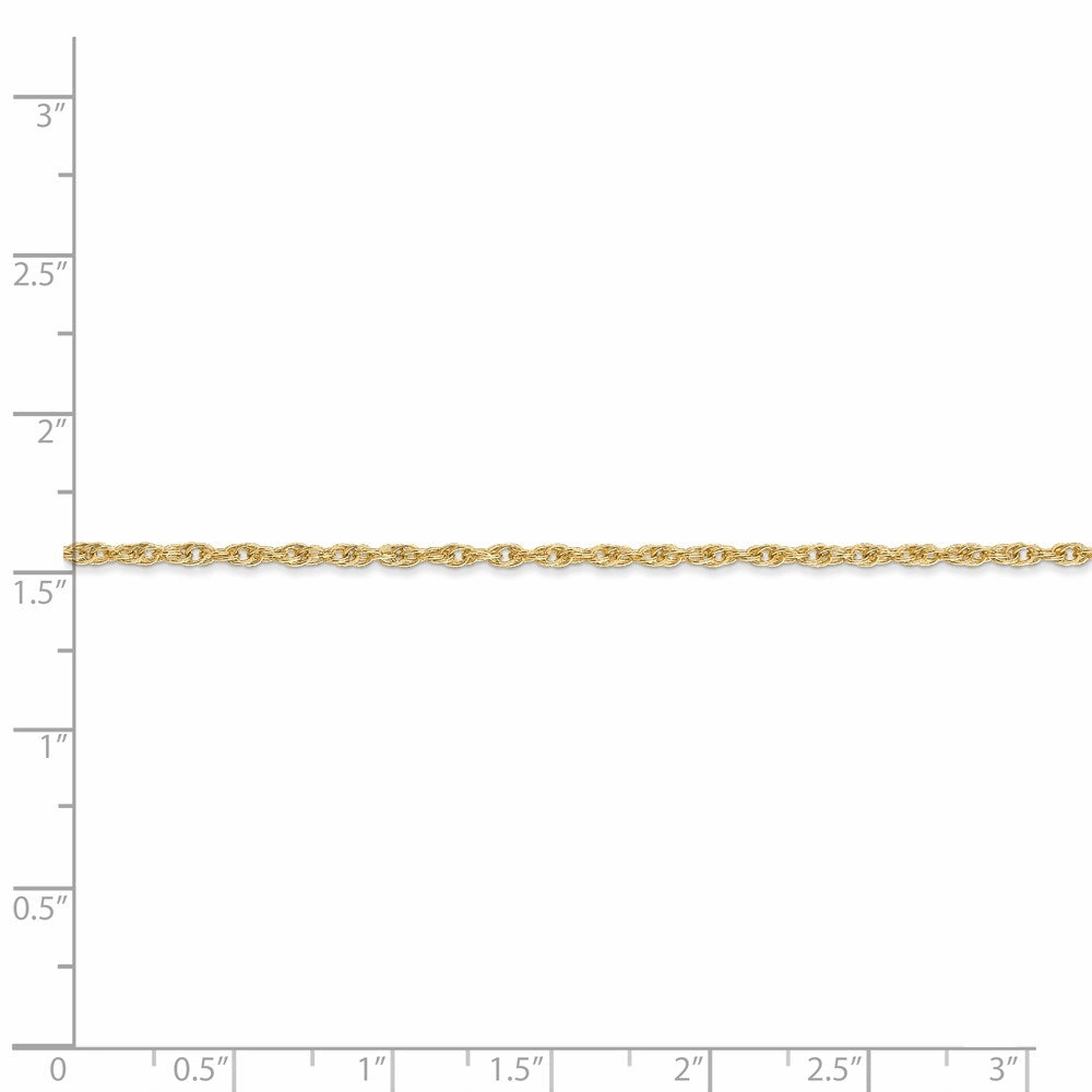 14K 1.55mm Carded Cable Rope Chain | 11RY
