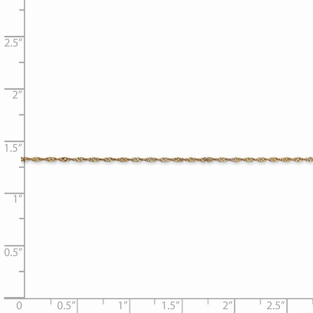 14k 1mm Singapore Chain (CARDED) | 10SY