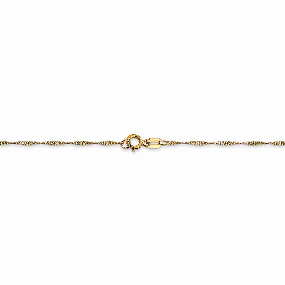 14k 1mm Singapore Chain (CARDED) | 10SY