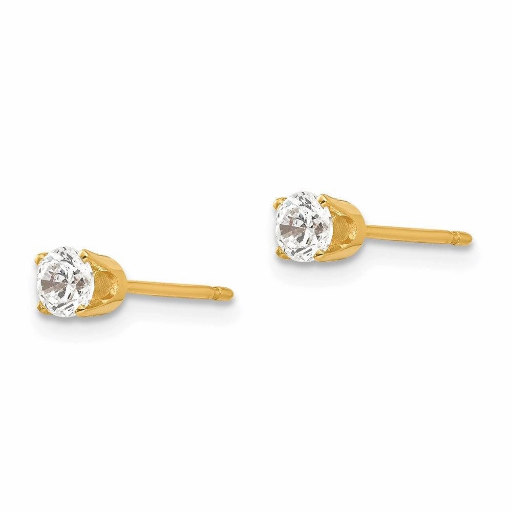 14k 3.5mm CZ stud earrings