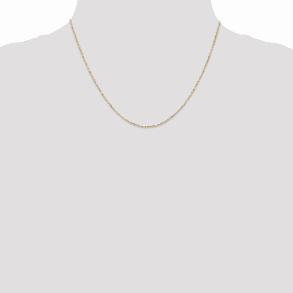 14k .5 mm Carded Curb Chain | 8CY