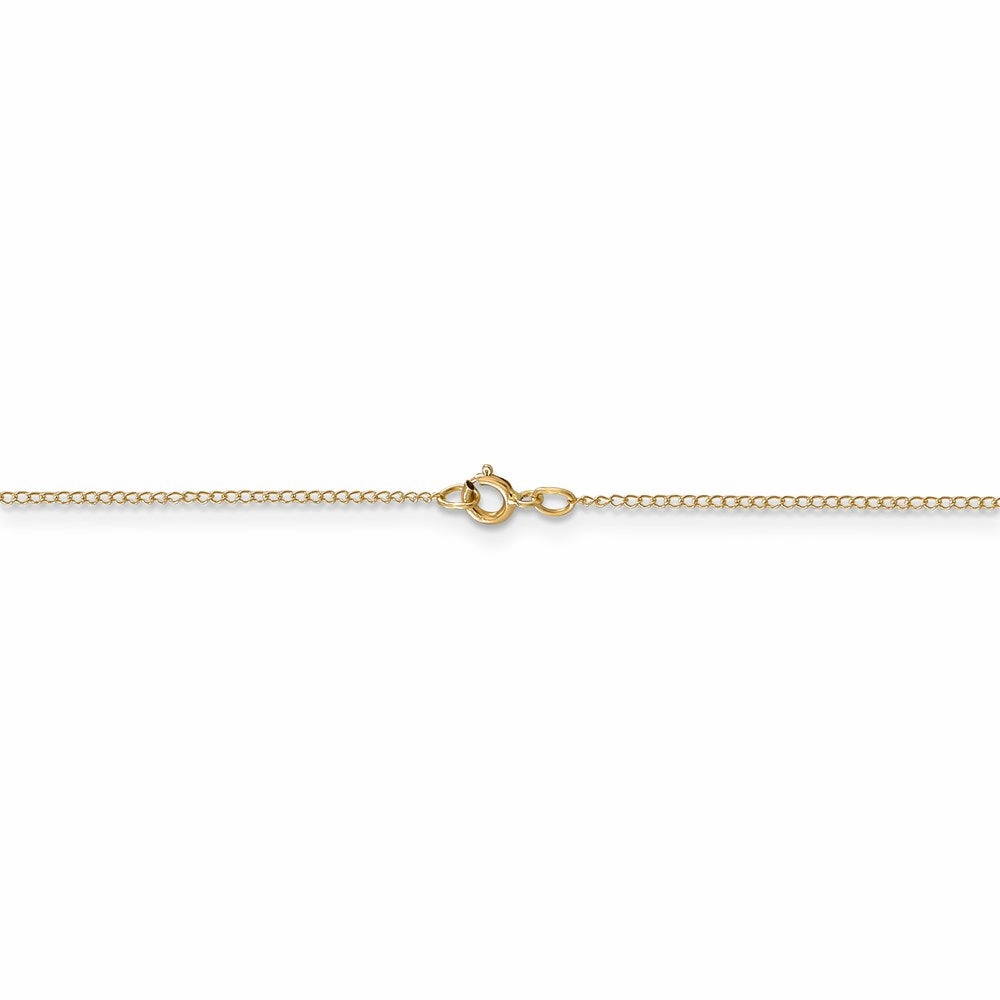 14k .5 mm Carded Curb Chain | 8CY