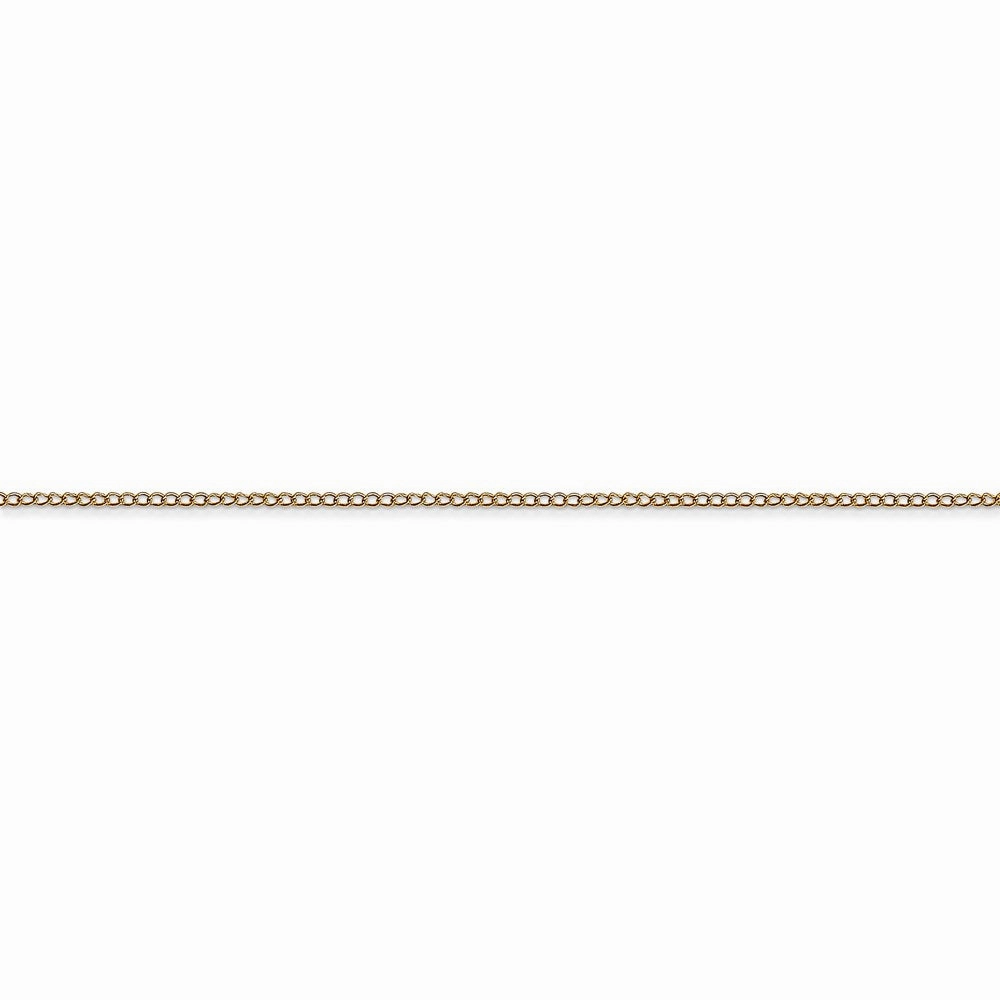14k .5 mm Carded Curb Chain | 8CY