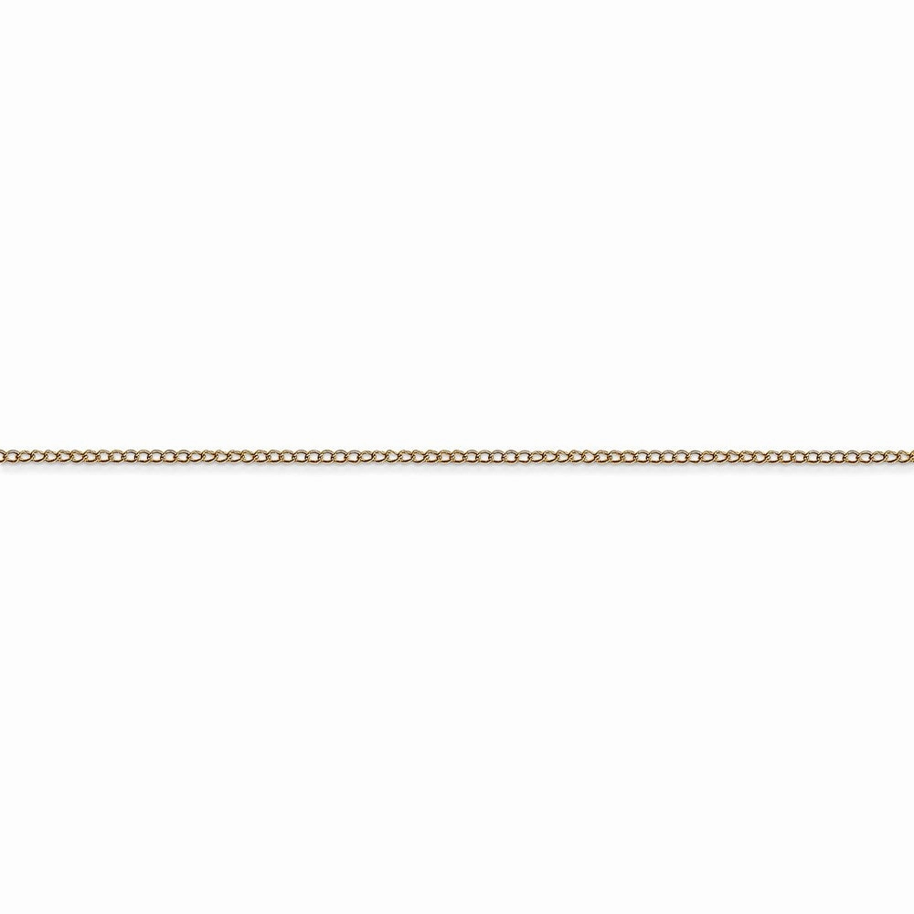 14k .5 mm Carded Curb Chain | 8CY