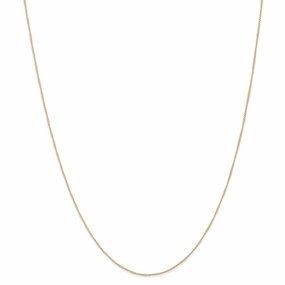 14k .5 mm Carded Curb Chain | 8CY