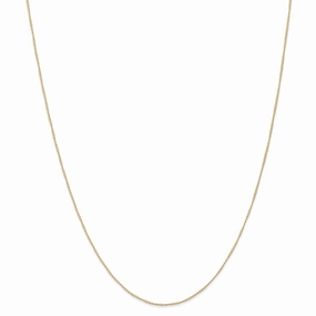 14k .5 mm Carded Curb Chain | 8CY
