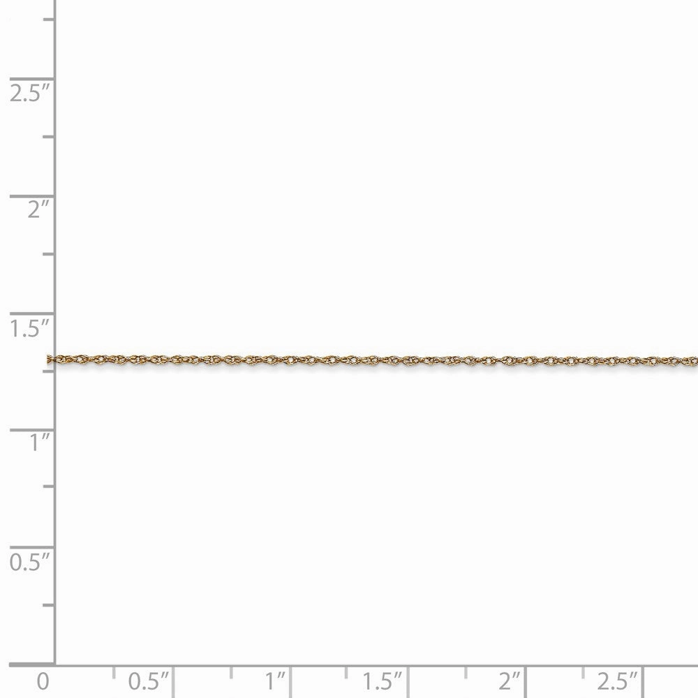 14k .6 mm Carded Cable Rope Chain | 6RY