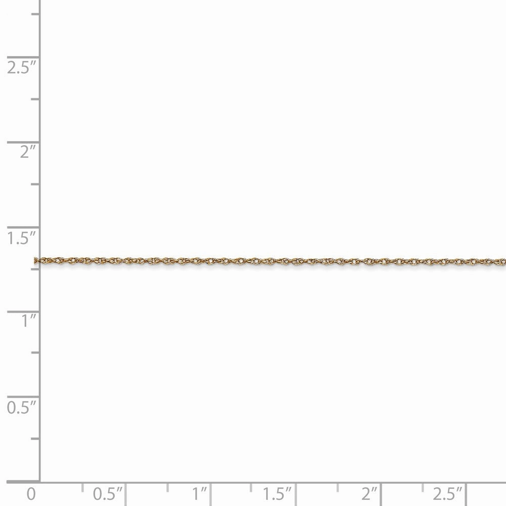 14k .6 mm Carded Cable Rope Chain | 6RY