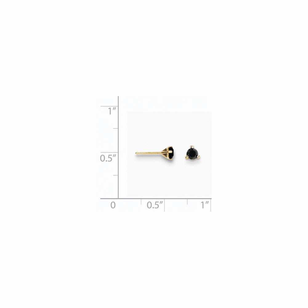 14k Black Diamond Stud Earrings