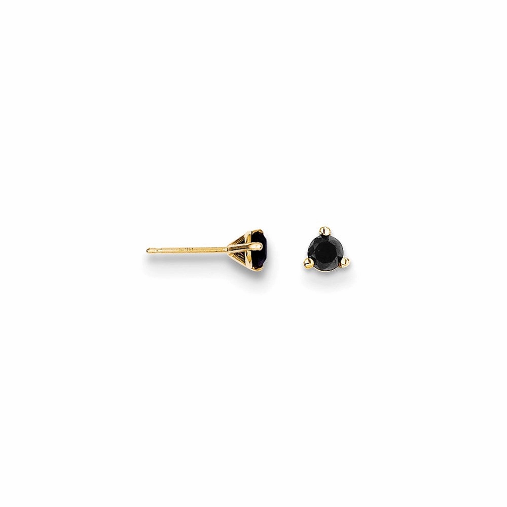 14k Black Diamond Stud Earrings