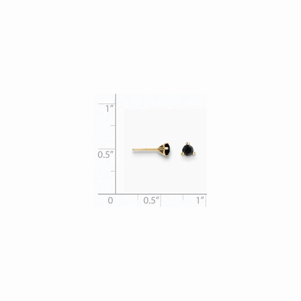14k Black Diamond Stud Earrings