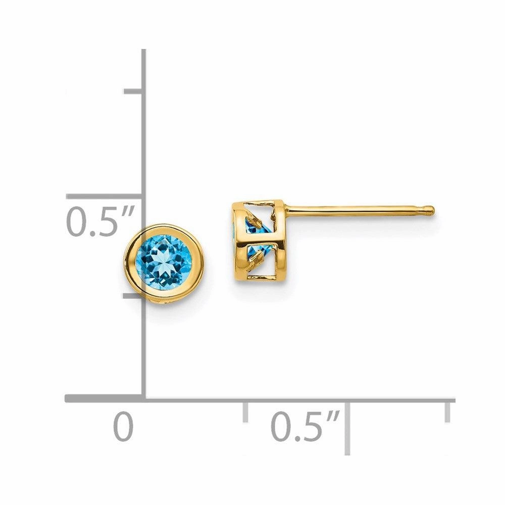 14k Blue topaz Earrings - December