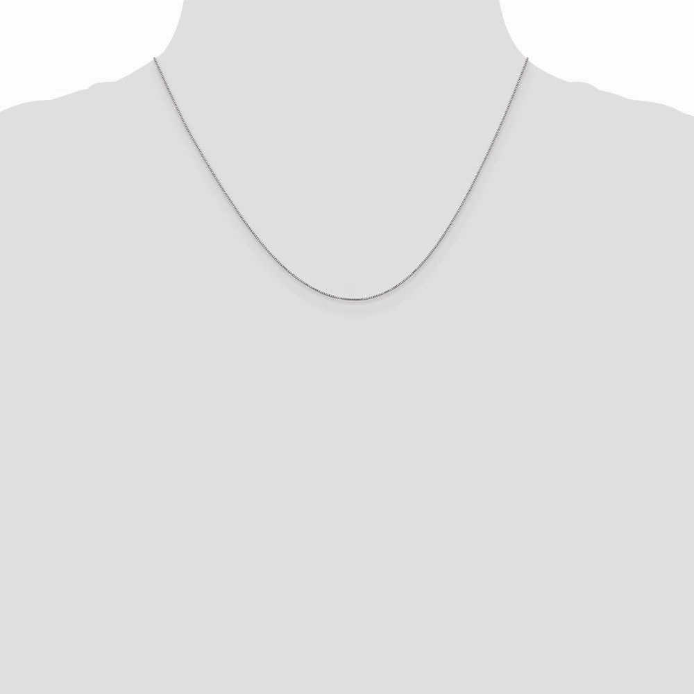 14k Carded WG .5mm Box Chain(CARDED) | 5BW