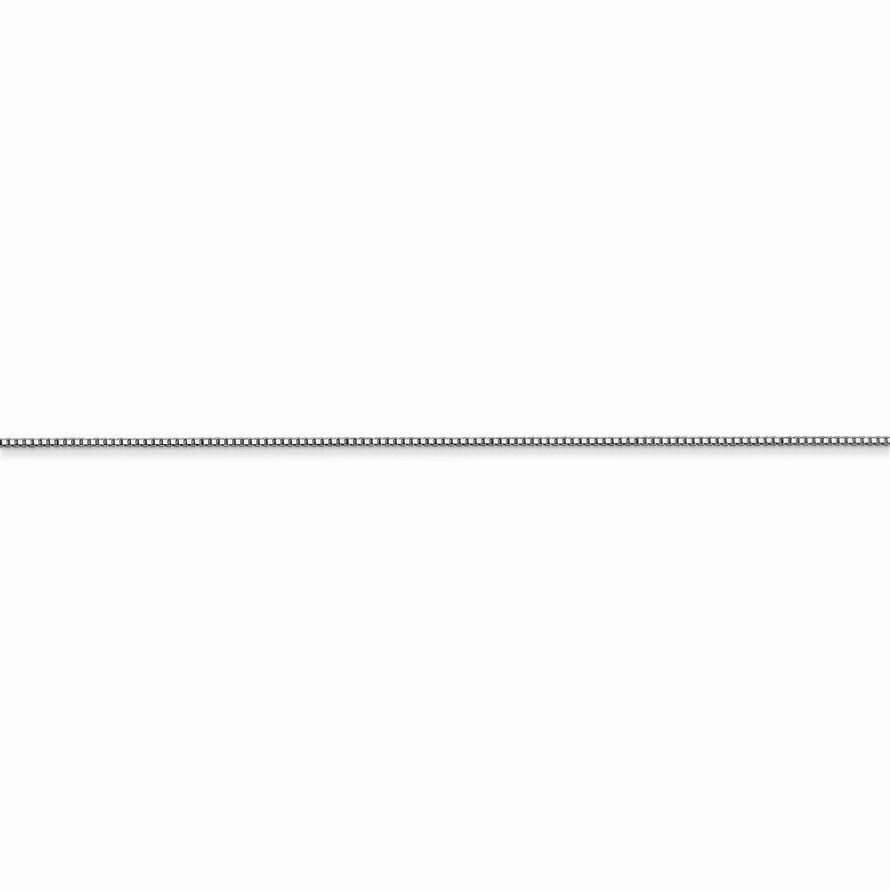 14k Carded WG .5mm Box Chain(CARDED) | 5BW