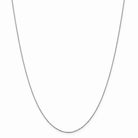 14k Carded WG .5mm Box Chain(CARDED) | 5BW