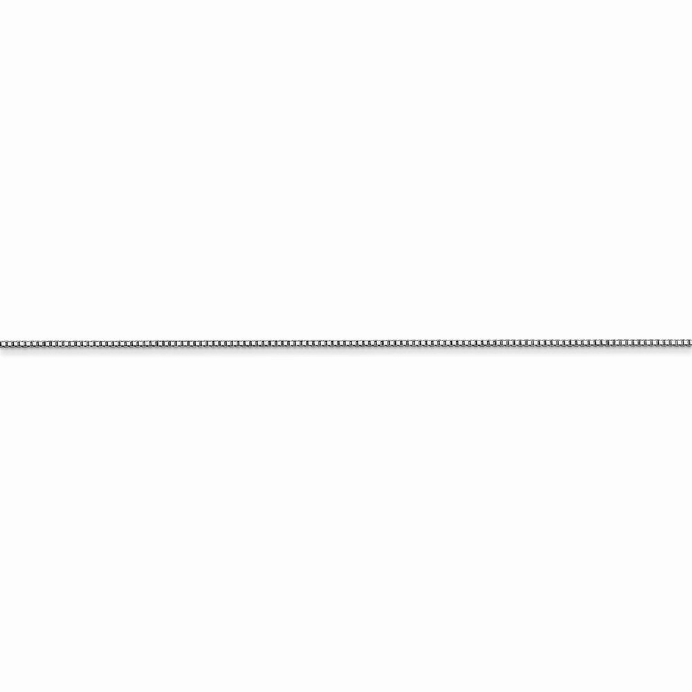 14k Carded WG .5mm Box Chain(CARDED) | 5BW