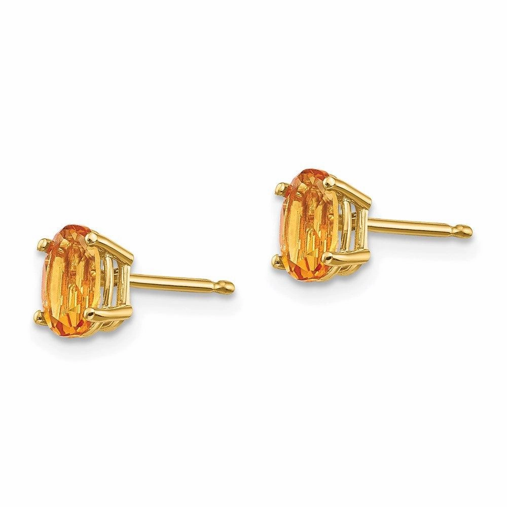 14k Citrine Earrings - November