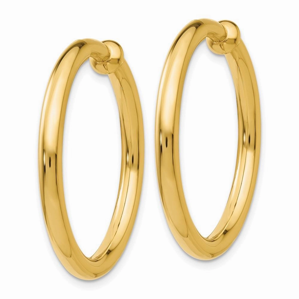 14k Non-Pierced Hoop Earrings