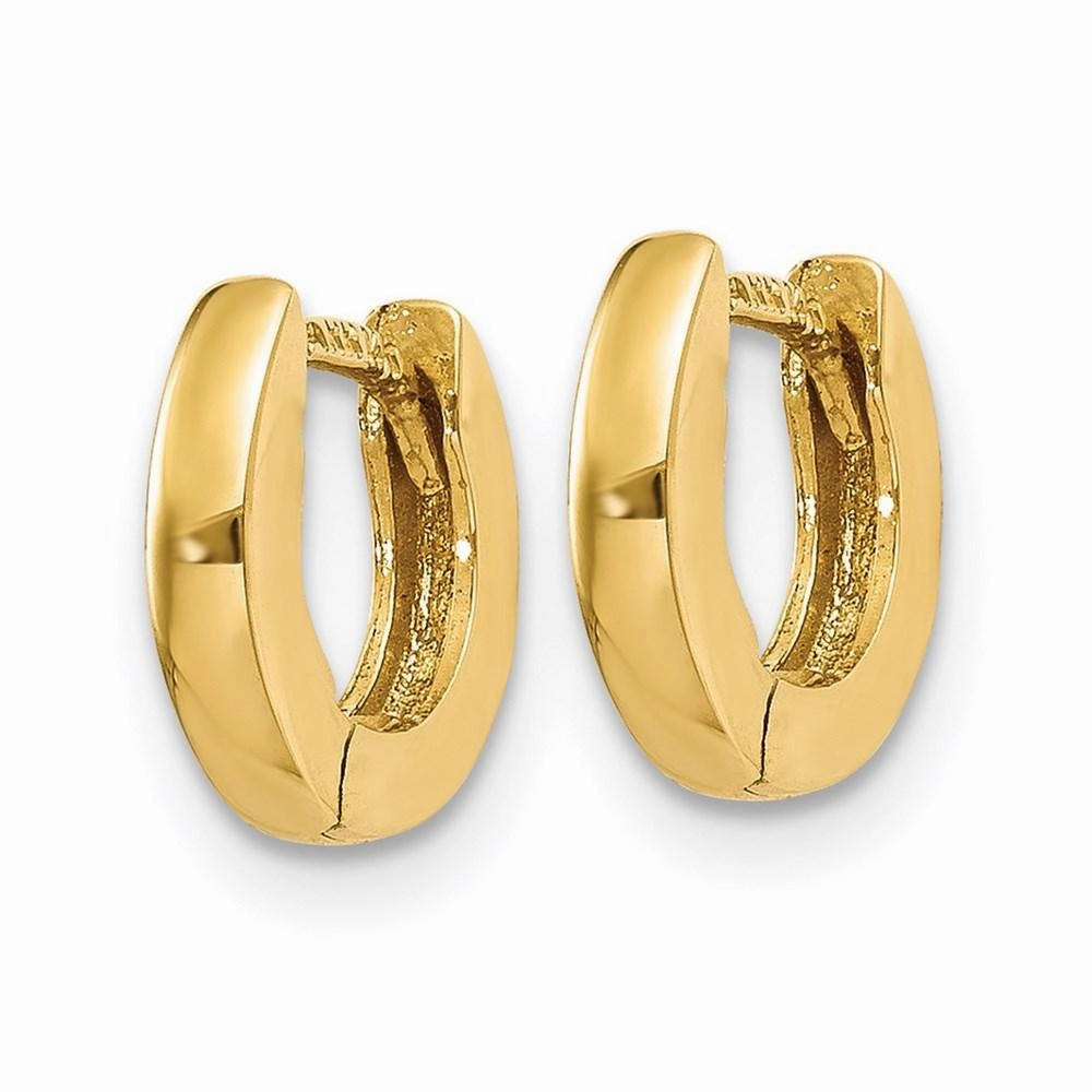 14k Polished Hinged Earrings
