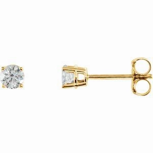 14K Rose 1 CTW Natural Diamond Stud Earrings