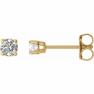 14K Rose 1 CTW Natural Diamond Stud Earrings