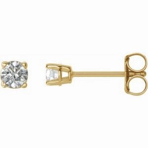 14K Rose 1 CTW Natural Diamond Stud Earrings