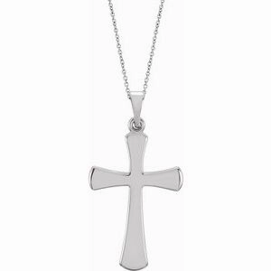 14K Rose Cross 18" Necklace