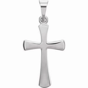 14K Rose Cross Pendant