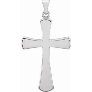 14K Rose Cross Pendant
