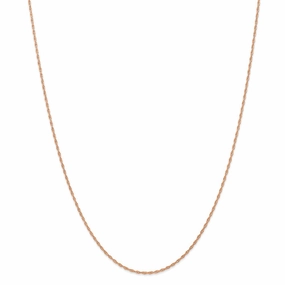 14k Rose Gold 1.15mm Carded Cable Rope Chain | 9RR