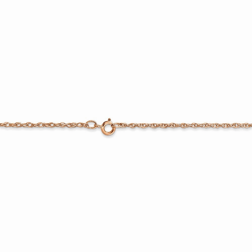 14k Rose Gold 1.15mm Carded Cable Rope Chain | 9RR