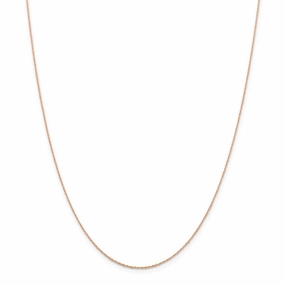 14k Rose Gold .5 mm Cable Rope Chain | PEN324