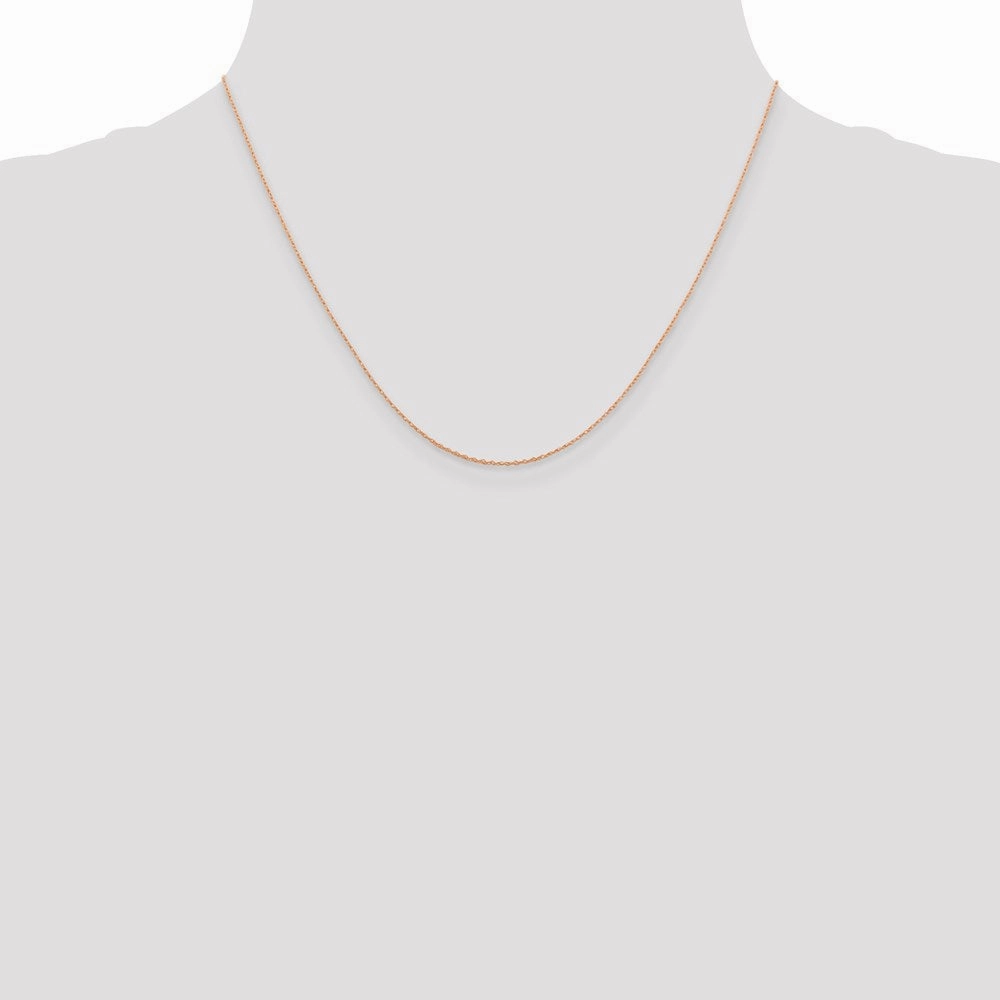 14k Rose Gold .5 mm Cable Rope Chain | PEN324
