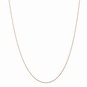 14k Rose Gold .5 mm Cable Rope Chain (CARDED) | 5RR