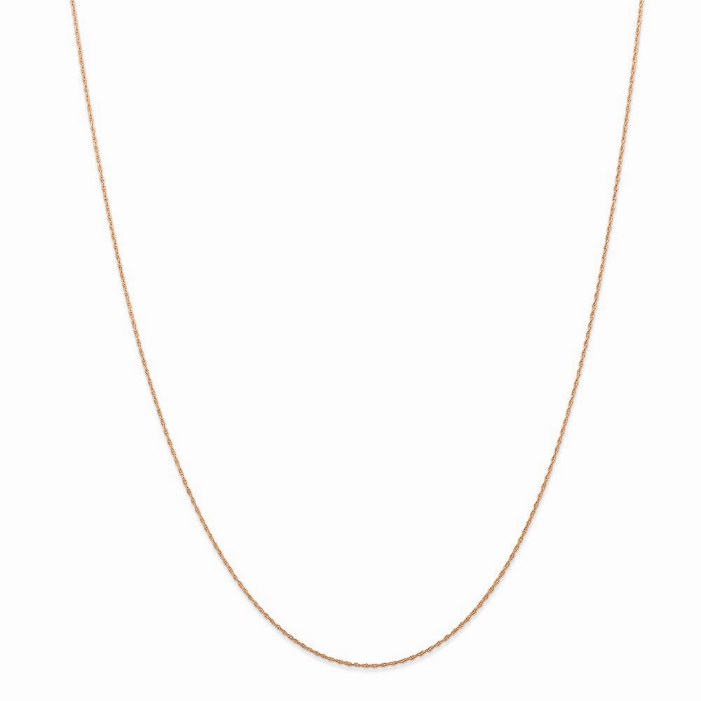 14k Rose Gold .5 mm Cable Rope Chain (CARDED) | 5RR