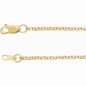 14K Rose Gold-Filled 1.5 mm Cable 16" Chain