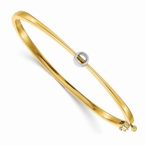 14k Two-tone Bangle Bracelet Mounting