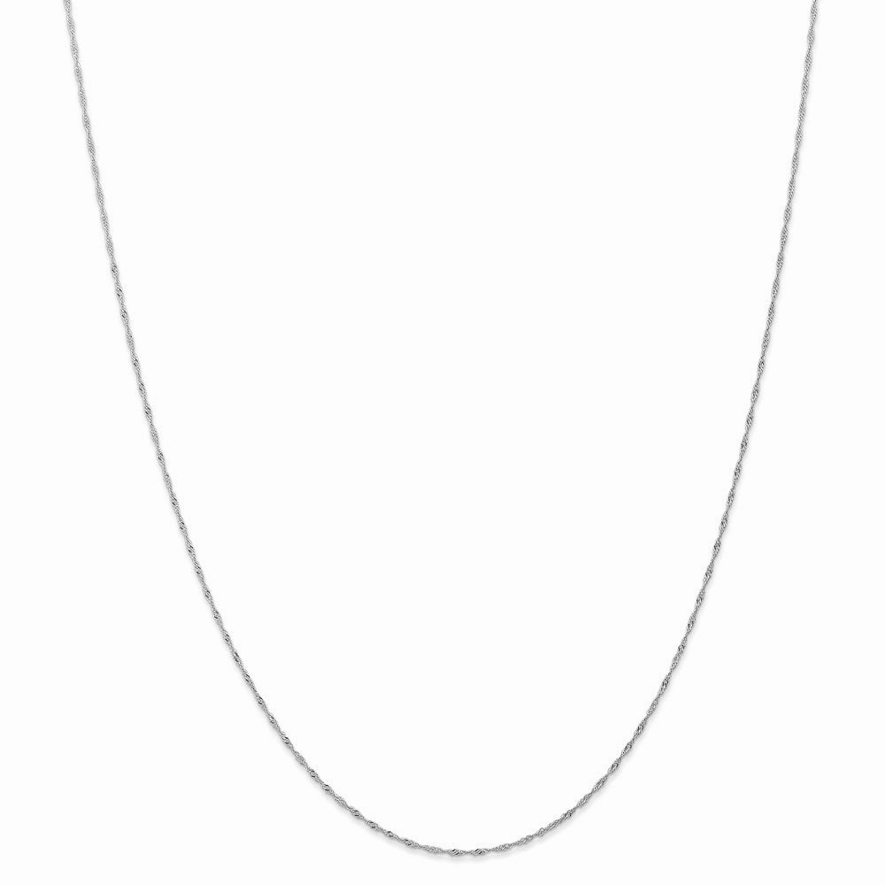 14k WG 1mm Singapore Chain (CARDED) | 10SW