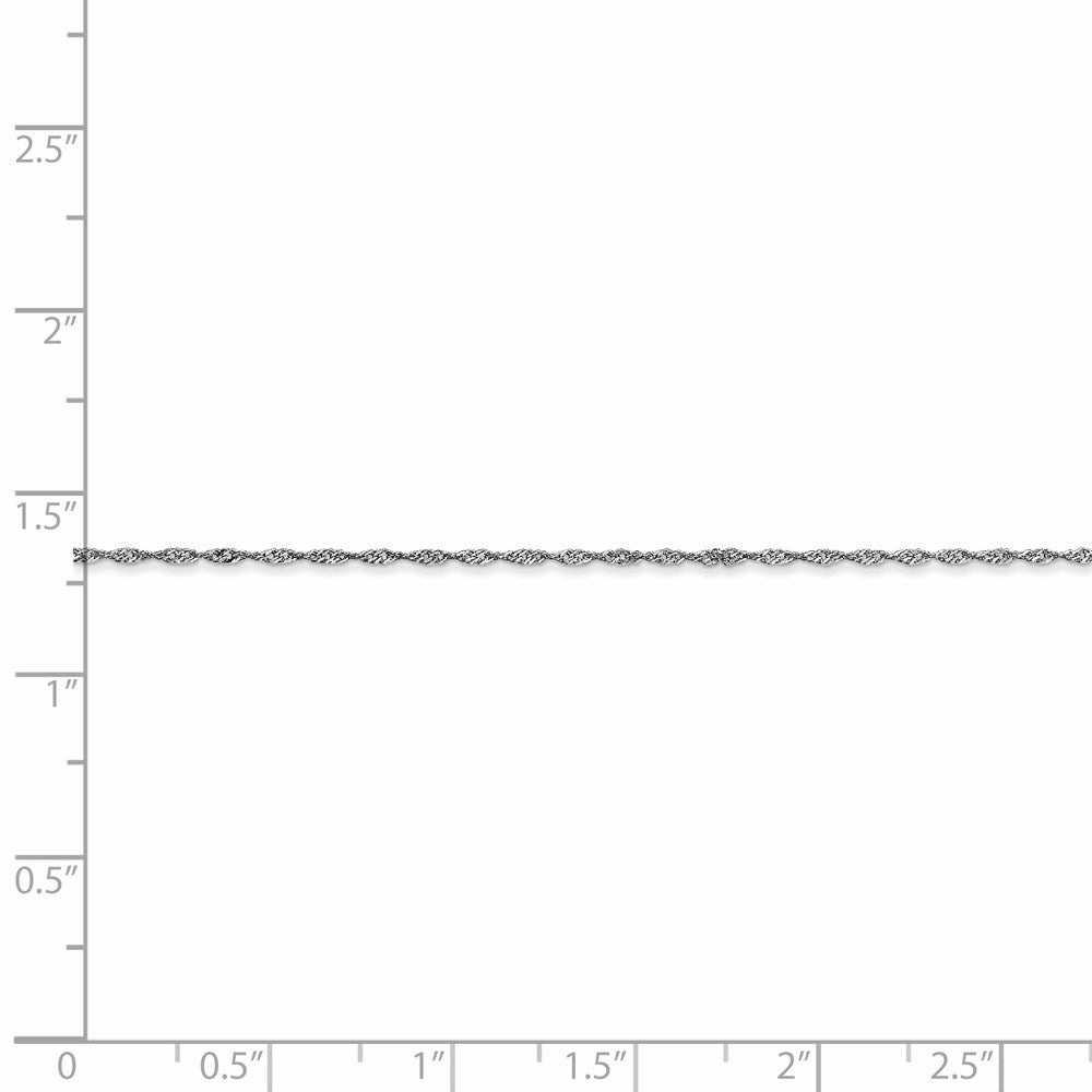 14k WG 1mm Singapore Chain (CARDED) | 10SW