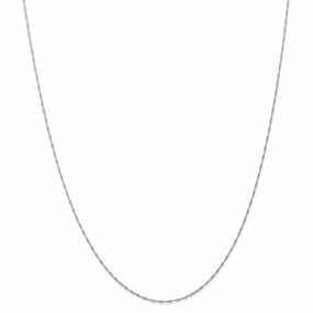 14k WG 1mm Singapore Chain (CARDED) | 10SW