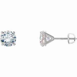 14K White 1/3 CTW Natural Diamond Cocktail-Style Earrings