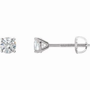 14K White 1/3 CTW Natural Diamond Cocktail-Style Earrings