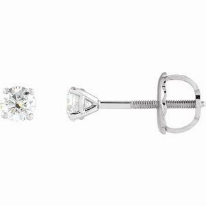 14K White 1/5 CTW Natural Diamond Cocktail-Style Earrings
