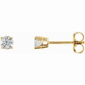 14K White 1/5 CTW Natural Diamond Stud Earrings