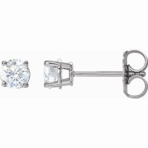 14K White 1/5 CTW Natural Diamond Stud Earrings