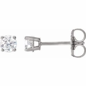 14K White 1/5 CTW Natural Diamond Stud Earrings