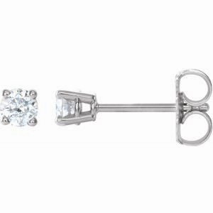 14K White 1/5 CTW Natural Diamond Stud Earrings