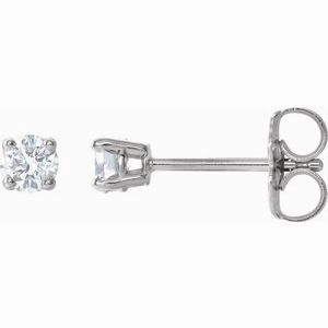 14K White 1/5 CTW Natural Diamond Stud Earrings