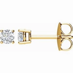 14K White 1 CTW Natural Diamond Stud Earrings